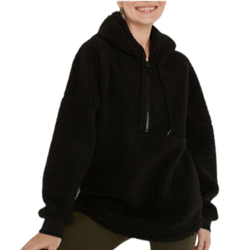 VS PINK 1/2 ZIP SHERPA JACKET